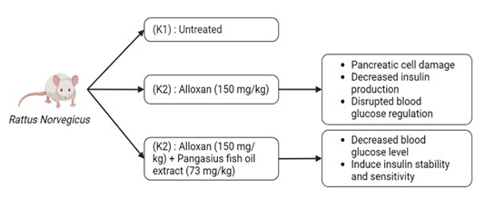 Effect of Pangasius Hypophthalmus Fish Extract on Blood Sugar and Uric Acid Levels in Alloxan-Induced Rattus Norvegicus 