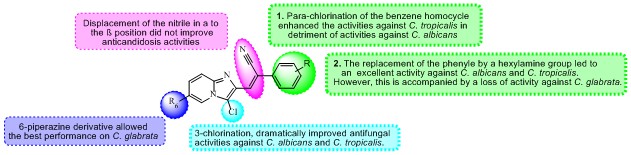 Synthesis and SAR of Imidazo[1,2-a] Pyridinyl-Phenylacrylonitrile Derivatives as Potent Anticandidosis Agents 